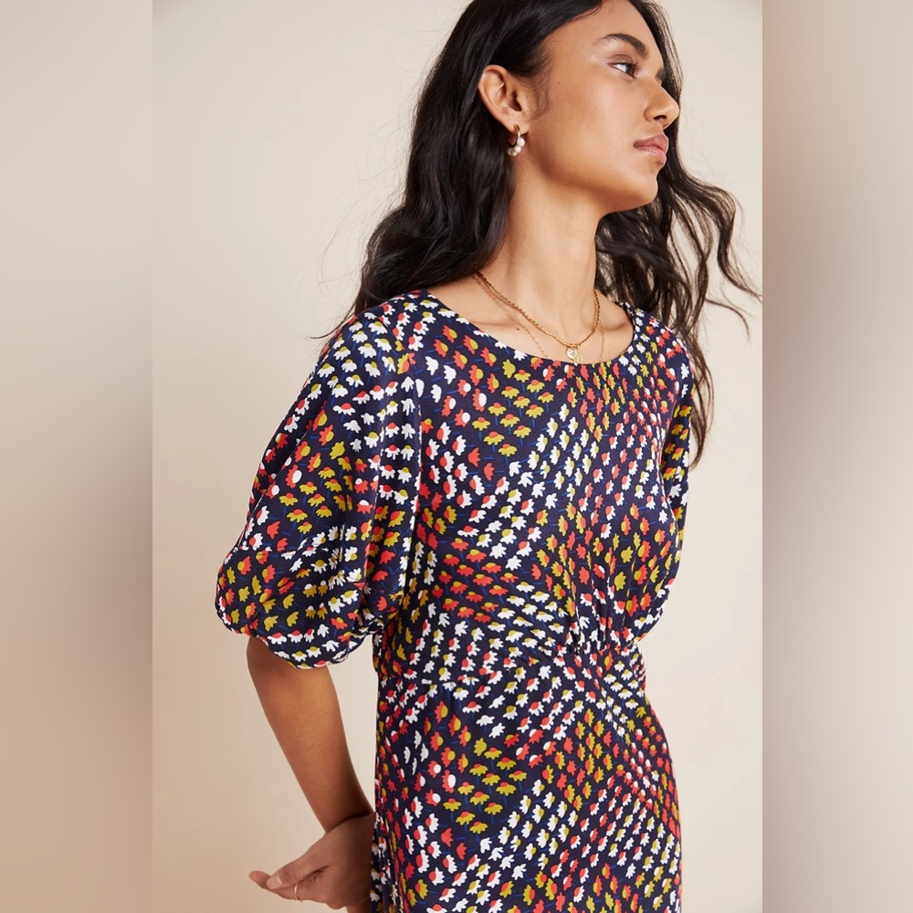 Anthropologie Maeve Colorful Geometric Pattern Dress Size 4